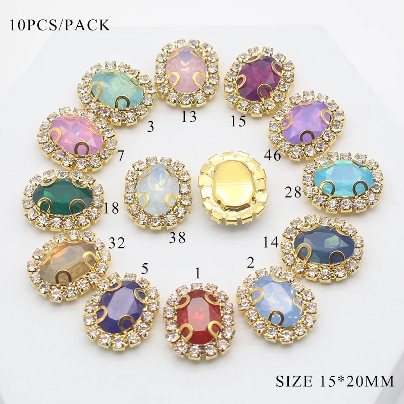 

New 10 pcs/batch Oval Flat Back 4 Holes Acrylic Sewing Handmade Jewelry Decorative Accessories