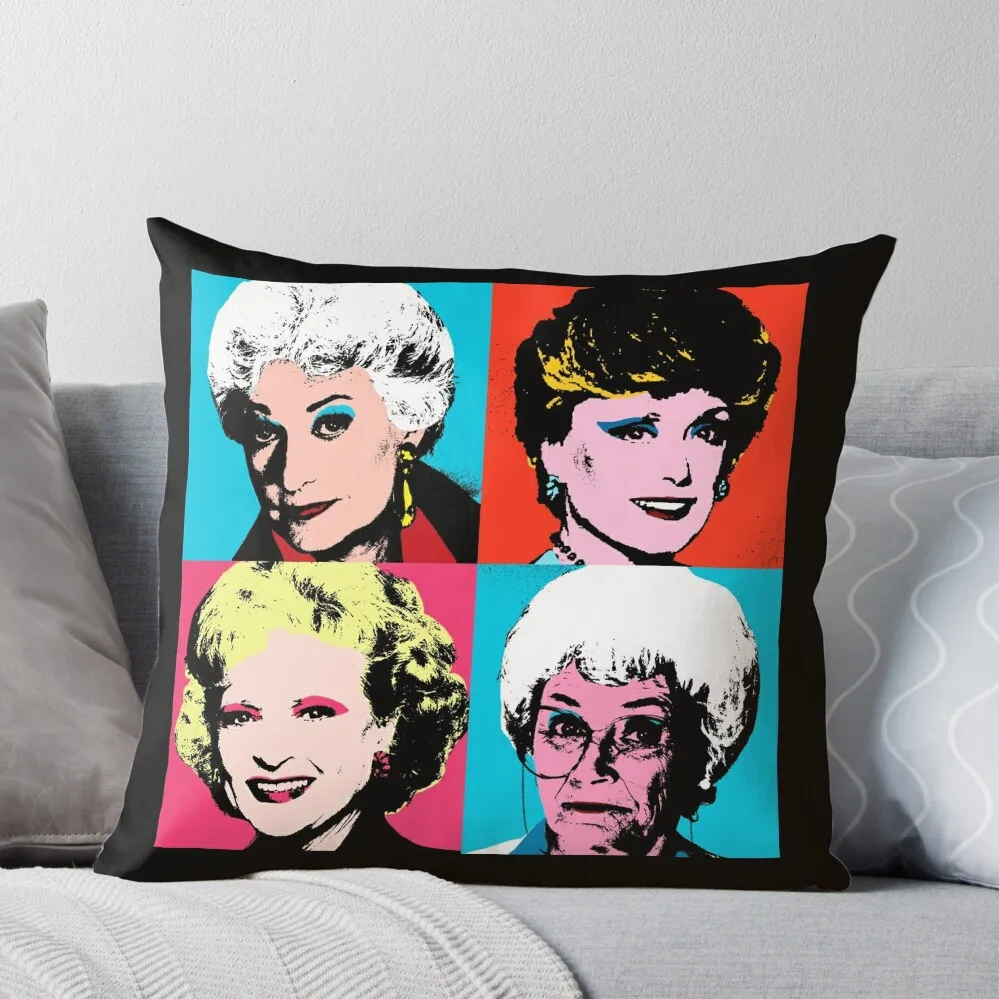 

Golden Warhol Girls Throw Pillow Cushions Pillowcases