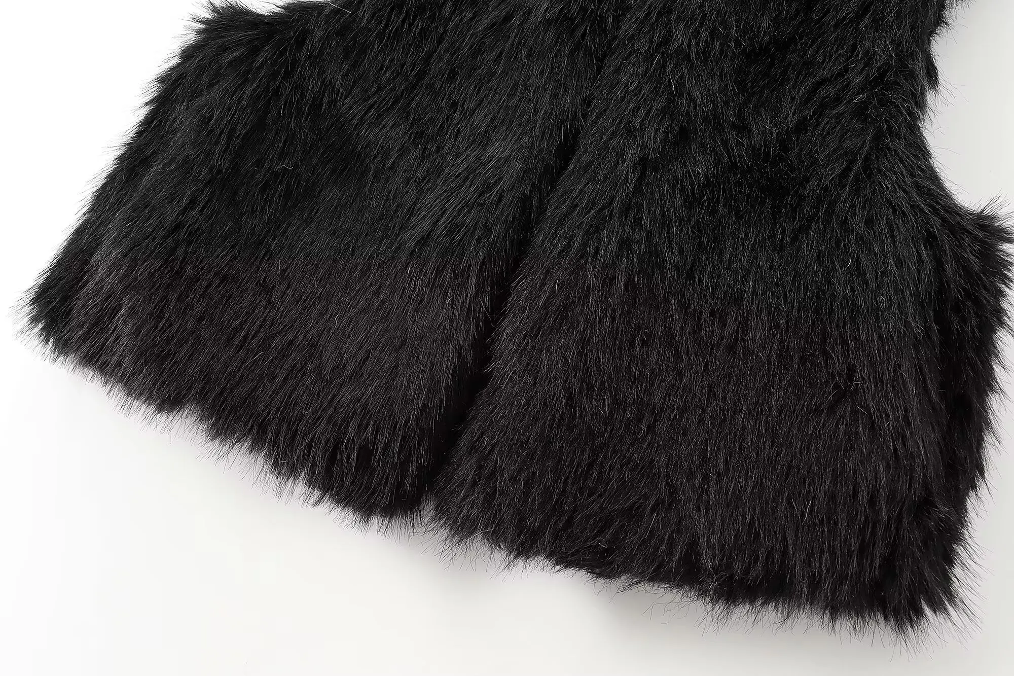 Guobioziy Women's Cardigan Vest Jacket Solid Color Coat Vest Street Style Fashion Solid Color Sleeveless Faux Fur Vest