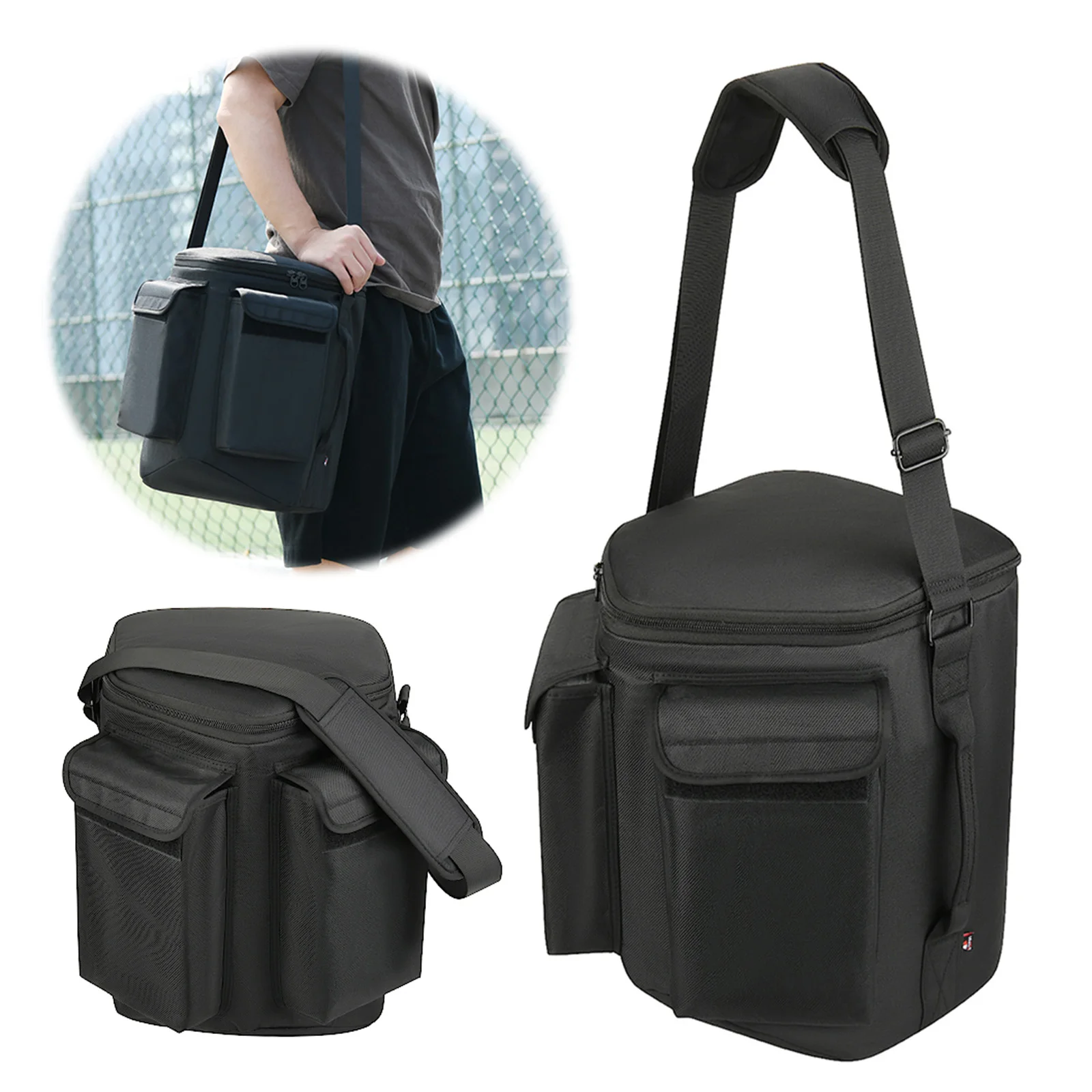 Travel Carrying Case Shockproof Organizer Bag Anti-Drop with Handle&Shoulder Strap&Accessory Pocket for Bose S1 Pro+/S1 Pro view 2