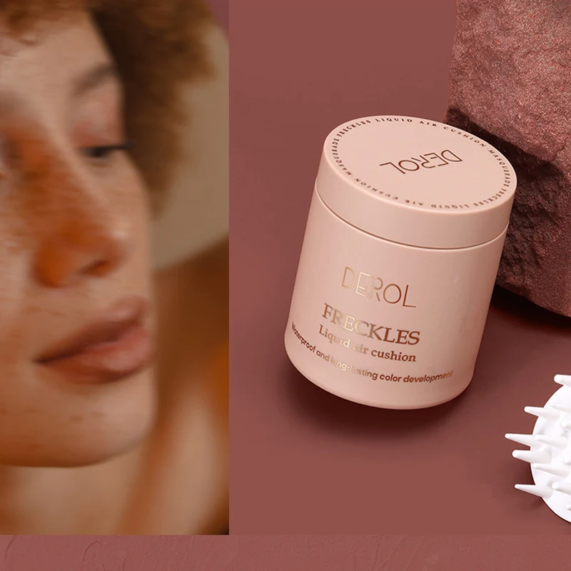 Face Body Freckled Stamp Kit Lifelike Freckle Natural Simulation Fake Dot Spot Comb Seal Air Cushion Freckle Waterproof Makeup view 4