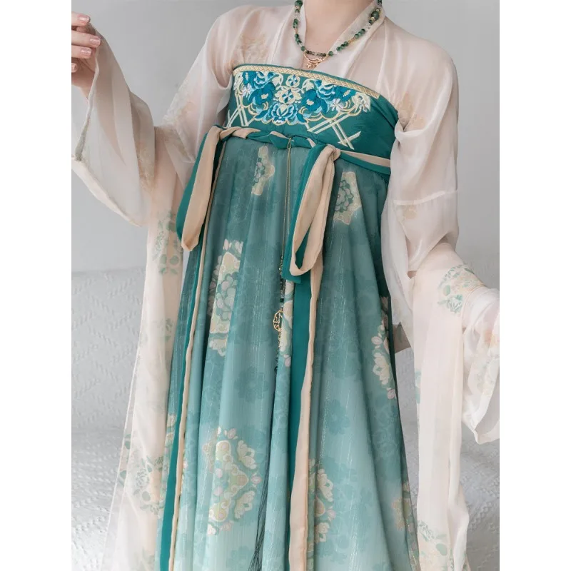 Hanfu women's Tang Dynasty chest-length skirt big-sleeved shirt fresh daily summer style