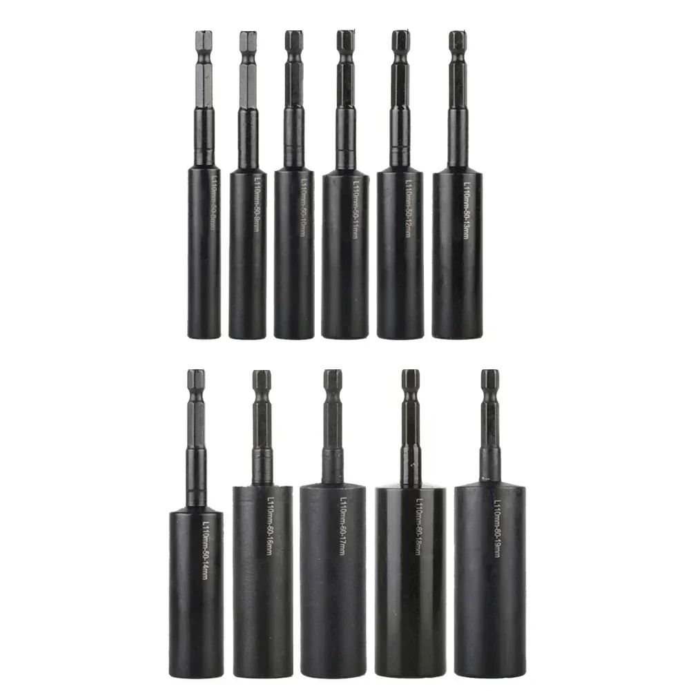 

1pc 110mm Length Deepen Impact Socket Adapter H8-H19 Hexagon Socket Power Nut Driver Socket 1/4-Inch Hex Shank Screwdriver Tools