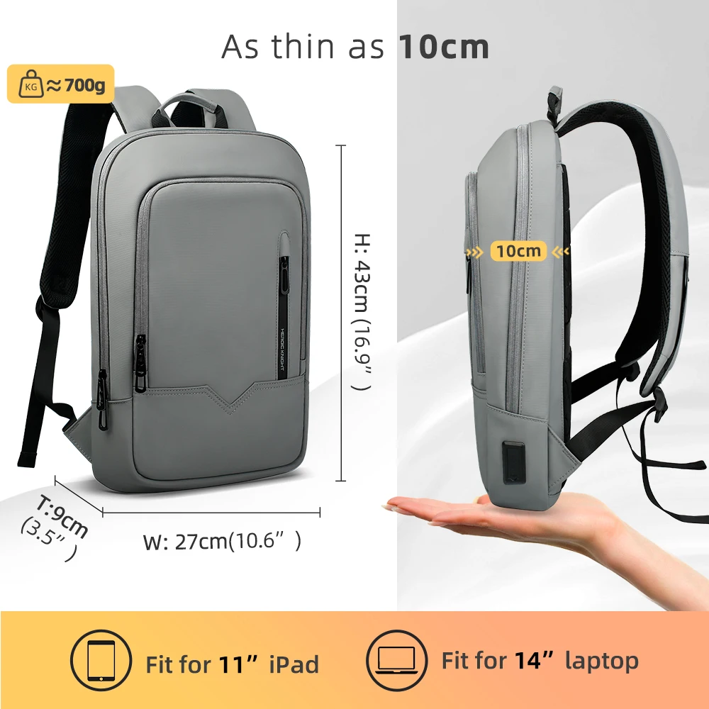 Heroic Knight Business Men Backpack 14“15.6”17“laptop Backpack Waterproof Sports Unisex Pack Fashion Luxury Brand Women Backpack