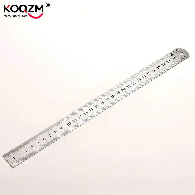 

30cm Stainless Steel Metal Ruler Metric Rule Precision Double Sided Measuring Tool Stationery School Office Accessories Supplies