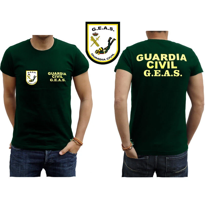 

Spanish GEAS Civil Guard Men T-shirts Short Sleeve Casual 100% Cotton T Shirts