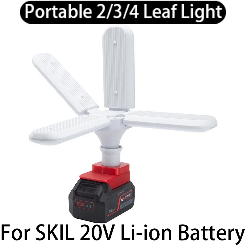 

Foldable Wireless Fan Blade LED Work Light For SKIL 20V Battery Portable Daylight Family Camping Outdoor Travel Lamp