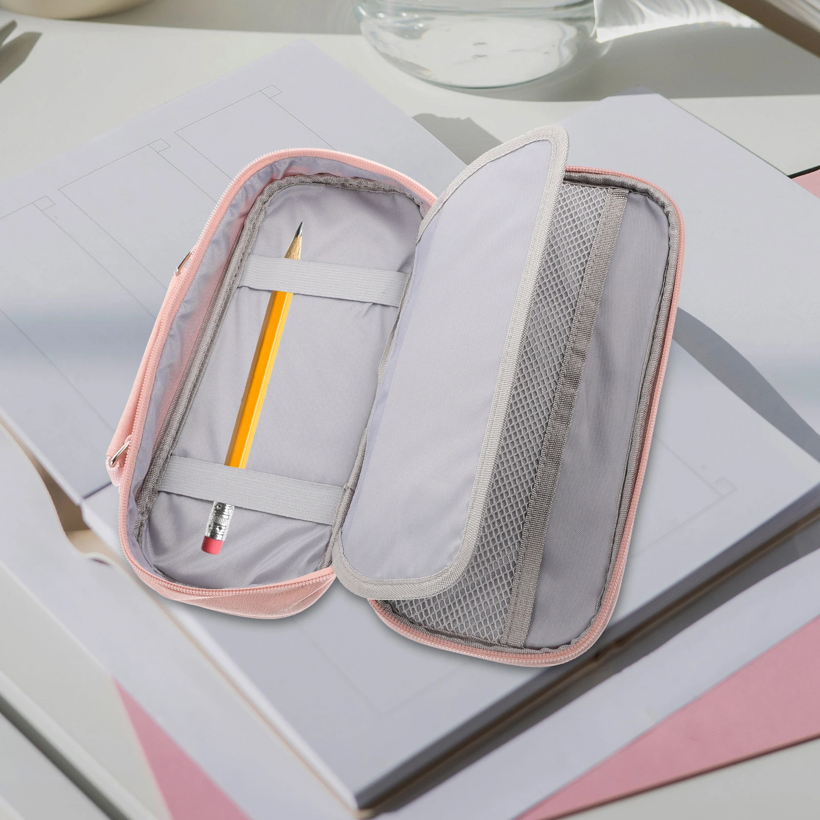 

Pencil Case Large-capacity Bag Compact Pouch Convenient Coin Purse Student Canvas Reusable Multi-function