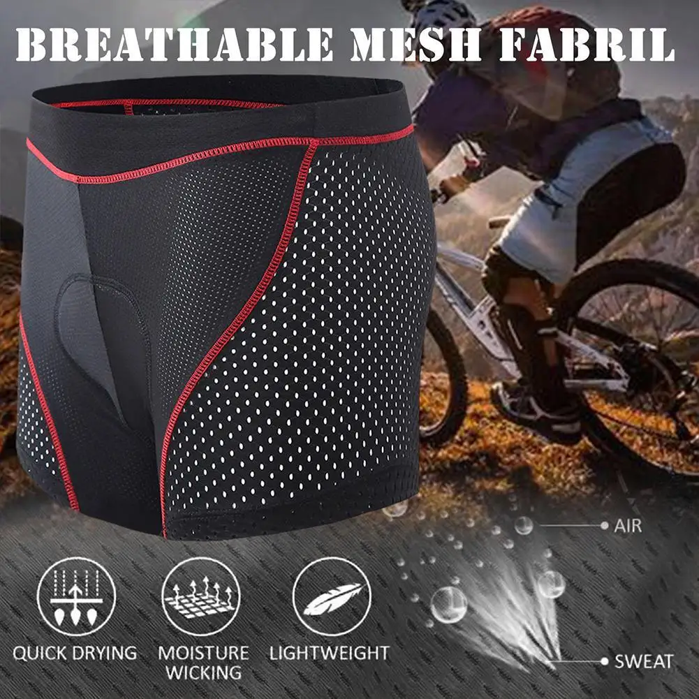 Breathable Cycling Shorts Cycling Underwear 5D Gel Pad Shockproof Bicycle Underpant MTB Road Bike Underwear Man Shorts