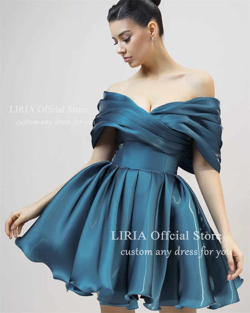LIRIA Vestidos Cortos de Fiesta para Graduación, Vestido Sexy con Hombros Descubiertos y Espalda Descubierta, Vestido de Cumpleaños Mini, Vestido de Noche Personalizado