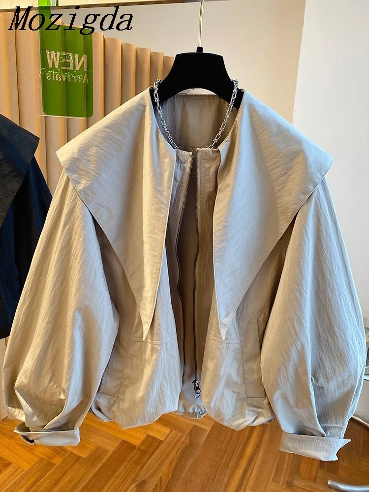 루즈핏 긴팔 샤프 칼라 여성 셔츠 가을 패션 플러스 사이즈 빅 칼라 탑 유럽 스타일 플러스 사이즈 여성 셔츠