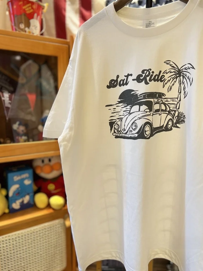 Retro American Bla Car Loose Casual Pure Cotton of Sve T-irt ex Couple Sle Cotton Tee Summer Commute round Ne