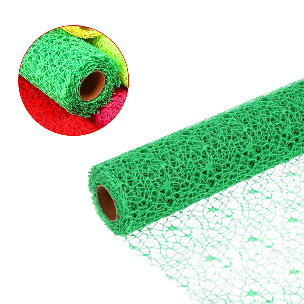 1 롤 자카드 망사 장식 DIY 데코 밝은 색상 메쉬 선물 포장 파티 배경 트리 펜던트 웨딩용