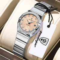 Reloj POEDAGAR de alta gama para mujer, resistente al agua, luminoso, con fecha, de acero inoxidable, elegante reloj de cuarzo para dama.