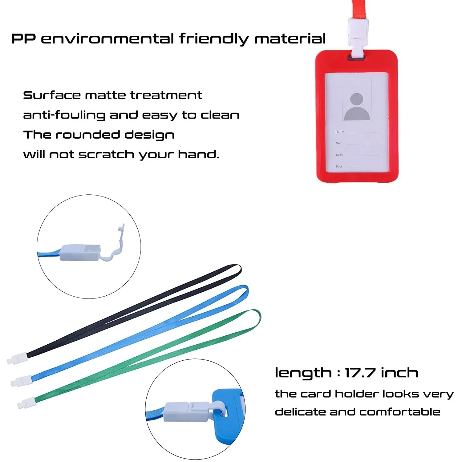 حامل بطاقة هوية مقاوم للماء بحزام حبل للرقبة ، حامل شارة صفراء ، فتحة بطاقة ائتمان ، شفاف ، 10 من من من من من من الورق الأبيض