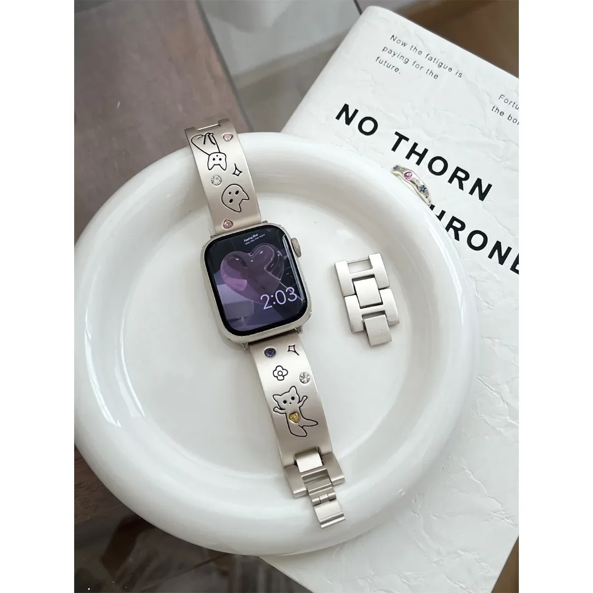 Auerband fir iwatch 42/44/45/46/49mm 38/40/41mm Metall Moud Auerband fir Watch Serie Ultra2 Serie 10/9/8/7/6/5/4/3/2/1_voghion.com