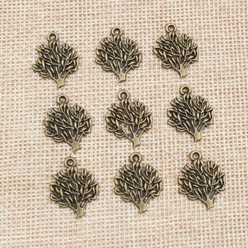30pcs 20x16mm Antique Bronze Plated  Tree Style Handmade Charms Pendant:DIY for bracelet necklace