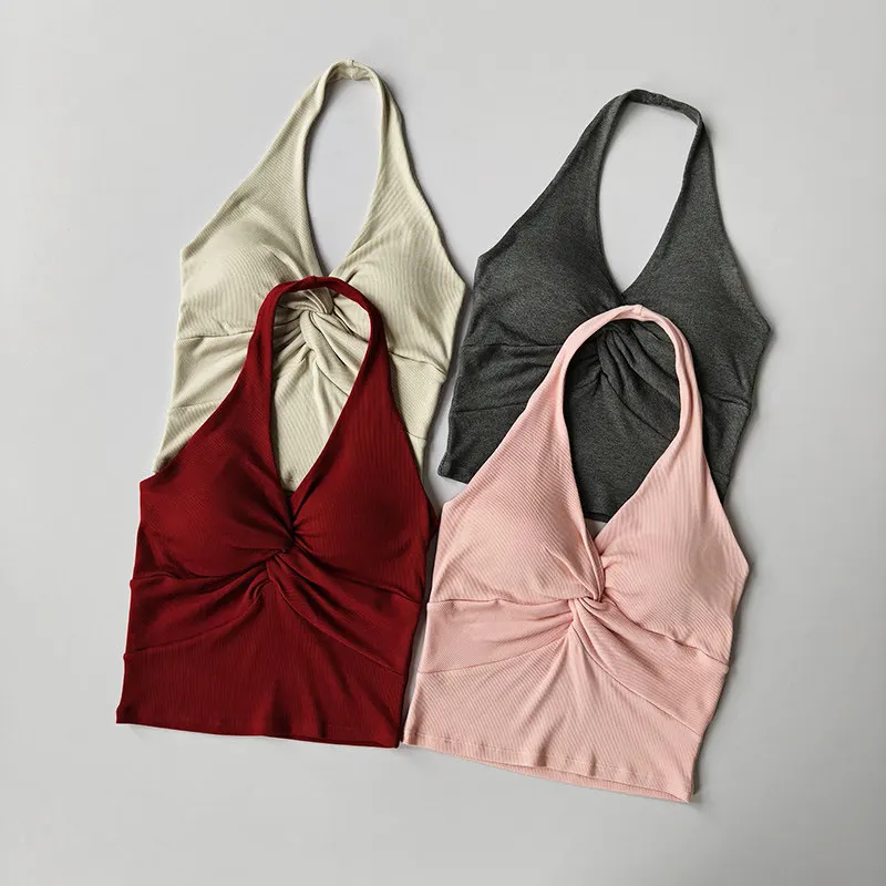 Sexy Push-up BH mit Brustpolstern, Sport-BH, stoßfest, als Oberbekleidung tragbar, schöner Rücken, Sling-Top, Pilates-Training, Yoga-Weste, Kleidung