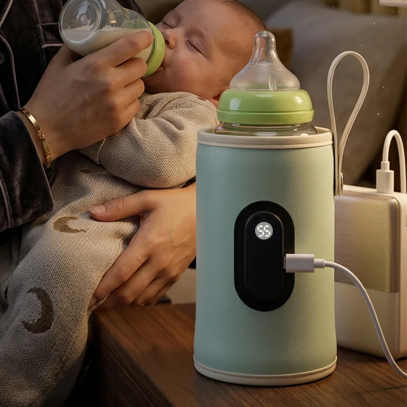 USB intelligent temperature control heating portable newborn hot milk constant temperature bottle insulation cover