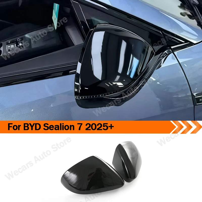 

Для BYD Sealion 7 2025 + защитный чехол для зеркала заднего вида из АБС-пластика, карбоновый вид, защита от царапин, автоаксессуары