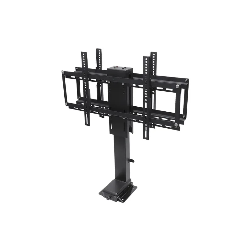 Three-section telescopic low-noise rotatable high-thrust electric lifting TV hanger