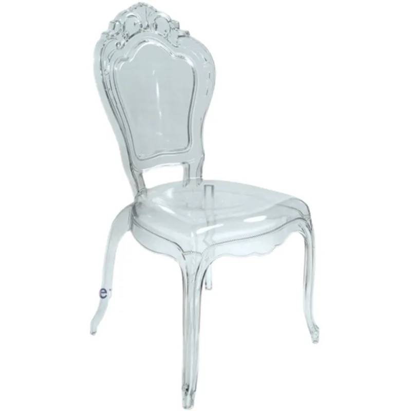 Banquet Hall Crystal Chair Wedding Hotel Dining Chair Plastic Transparent Chair Wedding Stool Banquet Hotel Furniture Outdoor