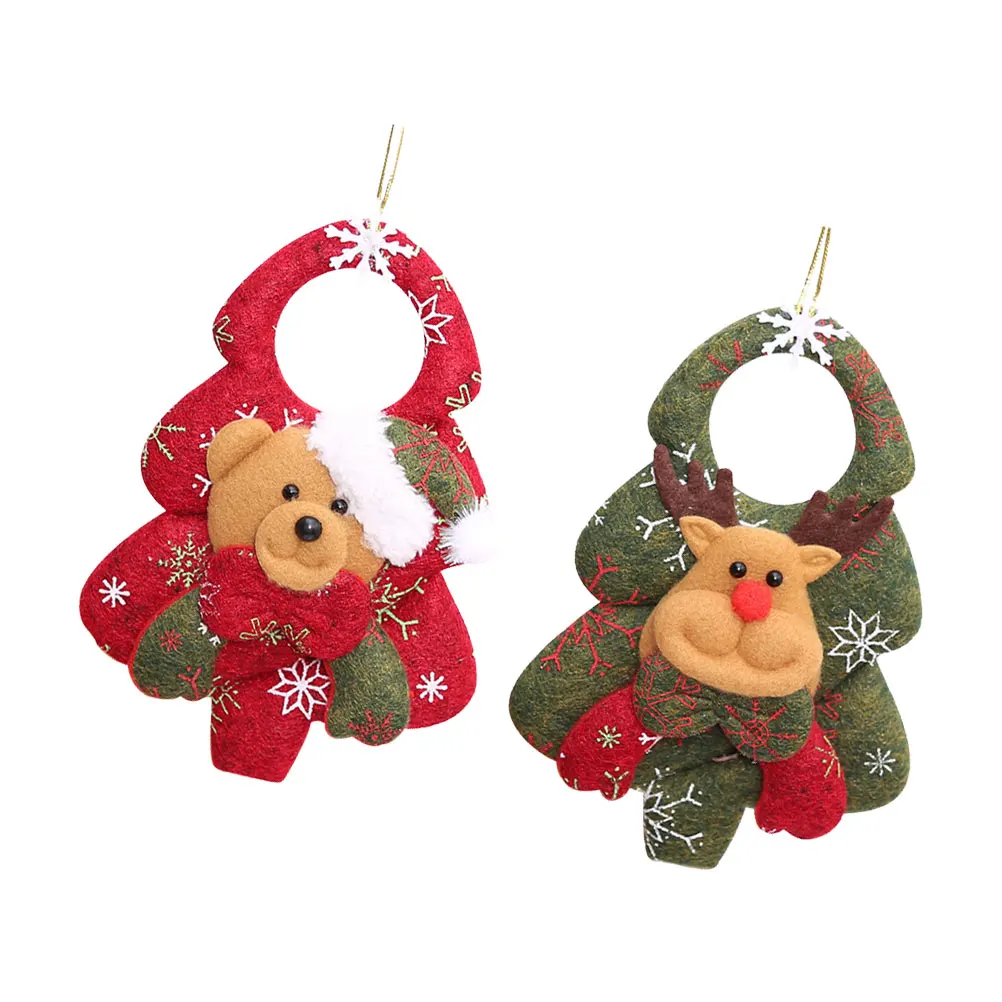

2 Pcs Santa Pendant Christmas Decorations Indoor 2020 Hanging Ornament Xmas Ornaments Tree Window