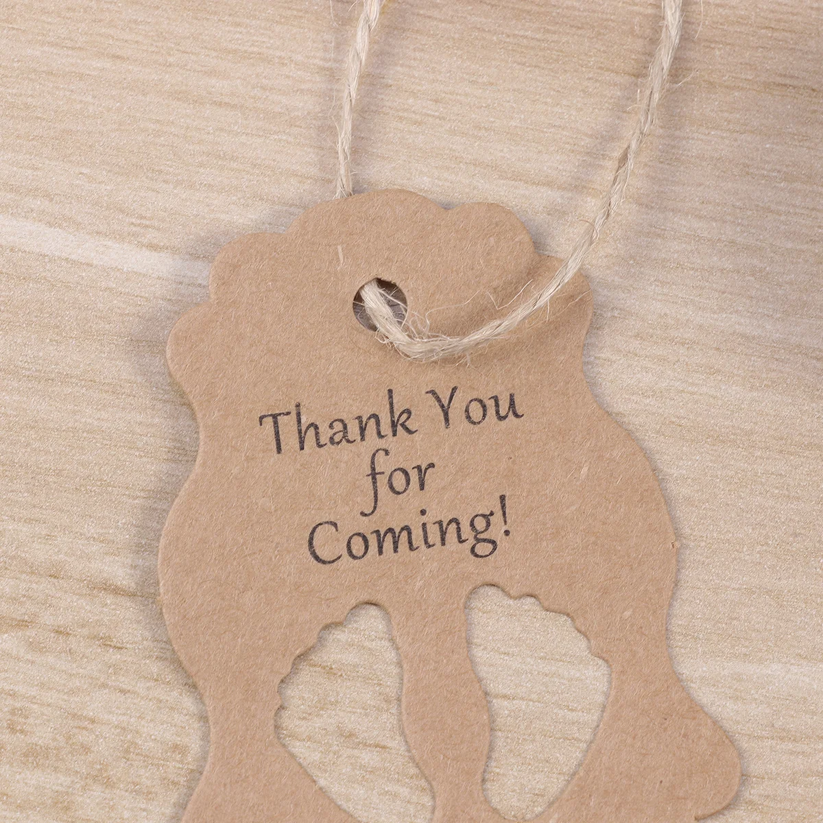50 قطعة أقدام معلقة العلامات ورق الكرافت شكرا لك على المفضلة دش حفلة هدية علامة سكرابوكينغ ورق مكتب الحرفية #2