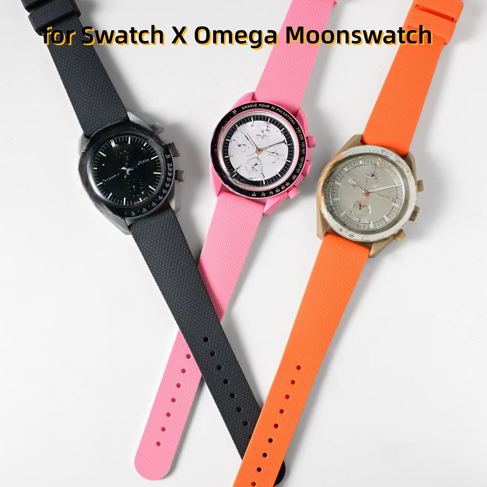 20mm Waterproof Watch Strap Quick Release Liquid Silicone Rubber Bracelet For Omega X Swatch MoonSwatch Watchband