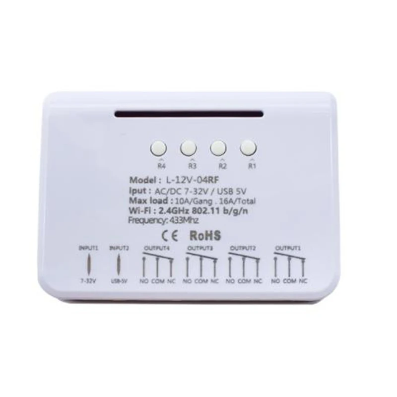 

For Ewelink Relay 4CH Smart Home Switch Module Wifi 16A Relay Radio Frequency Remote Control Smart Timer