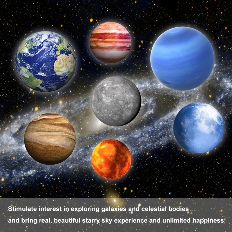 1/3/6/10 Projection Patterns LED Planet Projector Light  Rotates 360 Degrees Earth,Mercury,Mars Saturn for Gift,Room Decoration