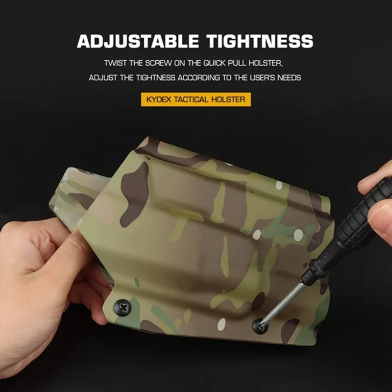 

Light Kydex Tactical Gun Pistol Holster GL 34 XH35 Flashlight Holster Belt Waist Holster Hunting Accessories