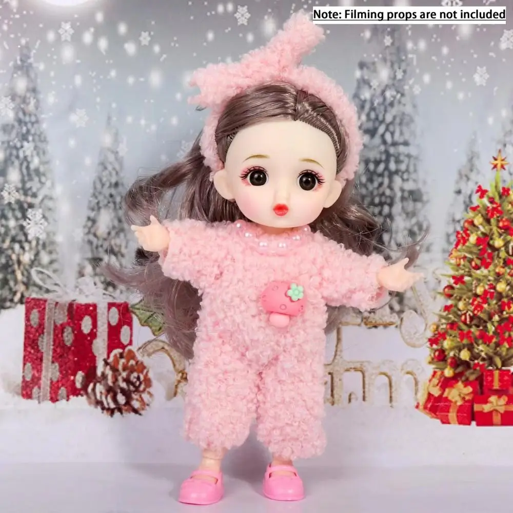 

Cute Big Eyes 16cm BJD Doll 1/12 Scale Movable Movable BJD Doll Sweet 13 Joints Bjd Mini 16cm Doll Girl Toy