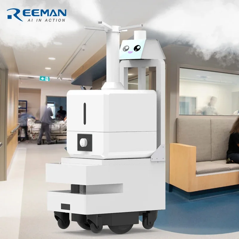 Air Disenfection Machine Mist Sprayer Sanitizing Robot Disinfecting UVC Robot For Office Government Agencies