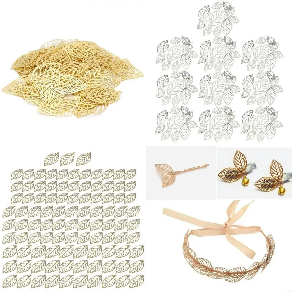 

100 шт. свадебный декор, часть филигранного листа, листья смешанного размера, подходящие для изготовления