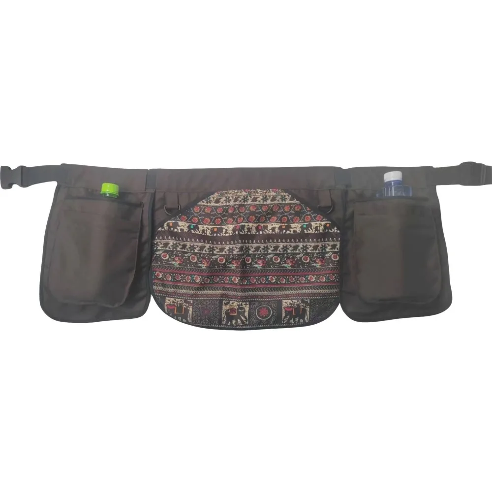 

Портативная поясная сумка с этническим узором, большая вместимость, маслоотталкивающая, с регулируемым ремнем, устойчивая к пятнам, из полиэстера