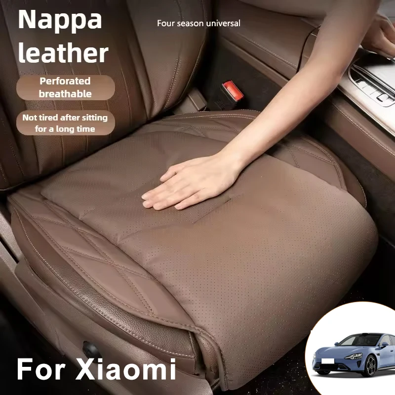 

New Car Seat Cushion Waist Cushion For Xiaomi Breathable and Ventilated Nappa Leather All Season Front Seat Cushion