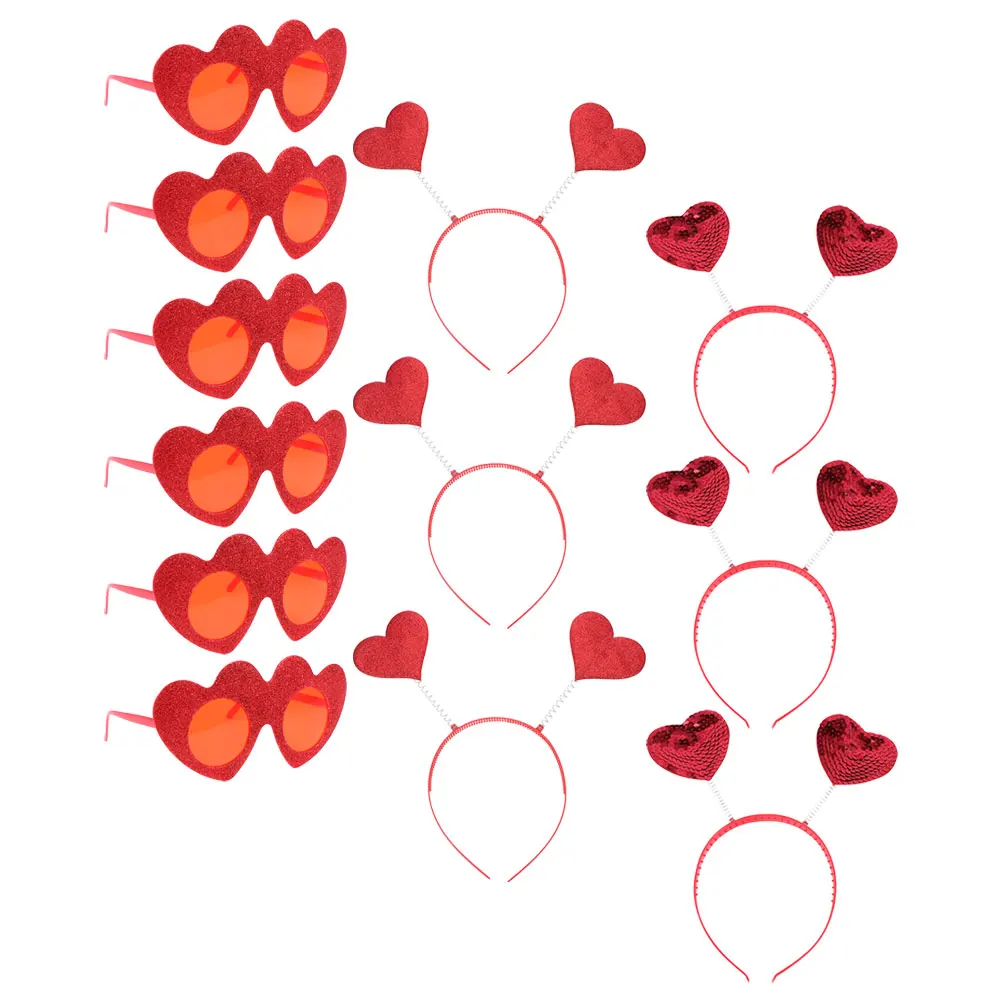 

1 Set Heart Headbands Valentine Party Supplies Funny Eyeglasses For Adult Party Favors Decor Photo Booth Props Valentines Day