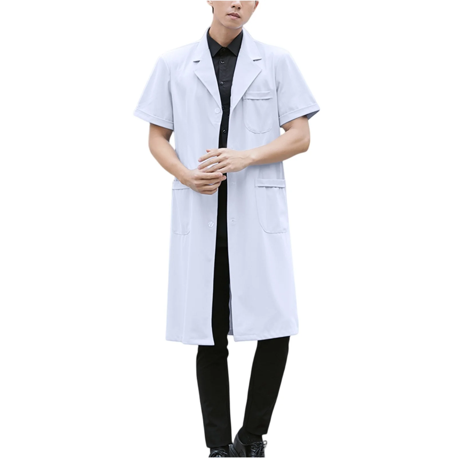 Apotheke tragen weiße Laborkittel, kurzärmelig, Krankenschwester, Arzt, Arbeitsuniform, Kleidung, Spa, Schönheitssalon, Labor, lange Jacke