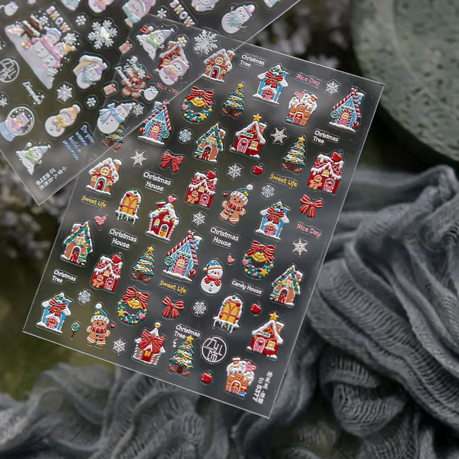 

Милый мультяшный снеговик, рождественские 3D рельефные наклейки для чехлов для телефонов IPhone, художественная наклейка для ногтей для девочек, кавайная рождественская тема, украшения «сделай сам»