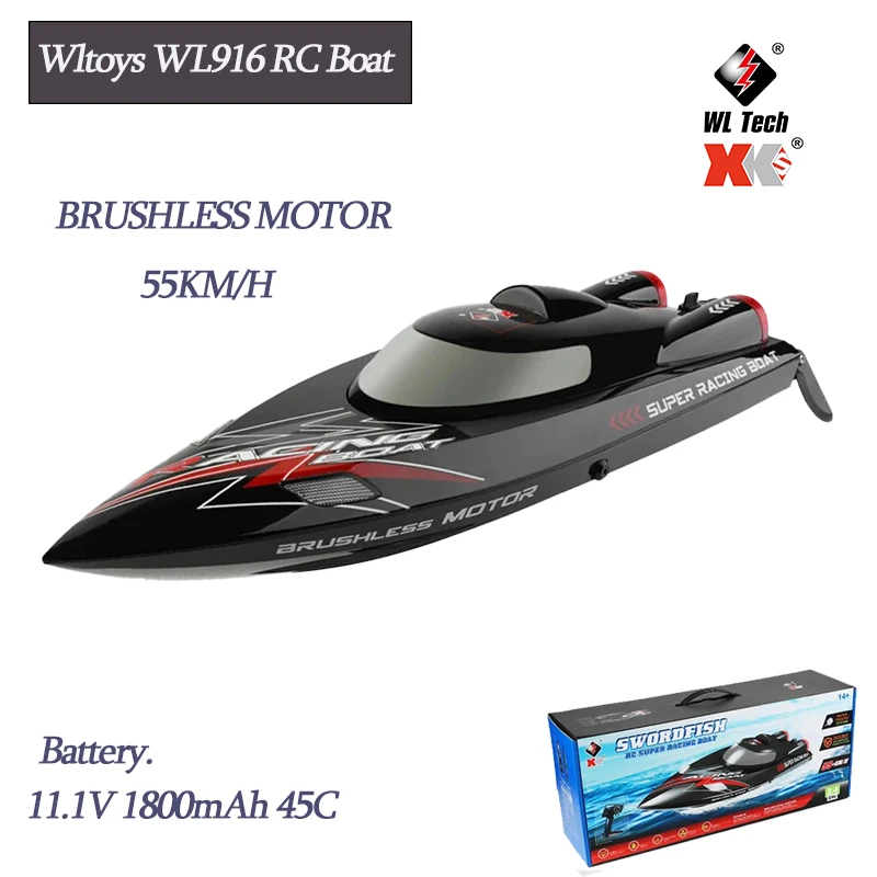 

Products From WL916 RTR 2.4G Brushless RC Boat Fast 60 Km/h High Speed Vehicle W/ LED Light Water Cooling System Model Toys