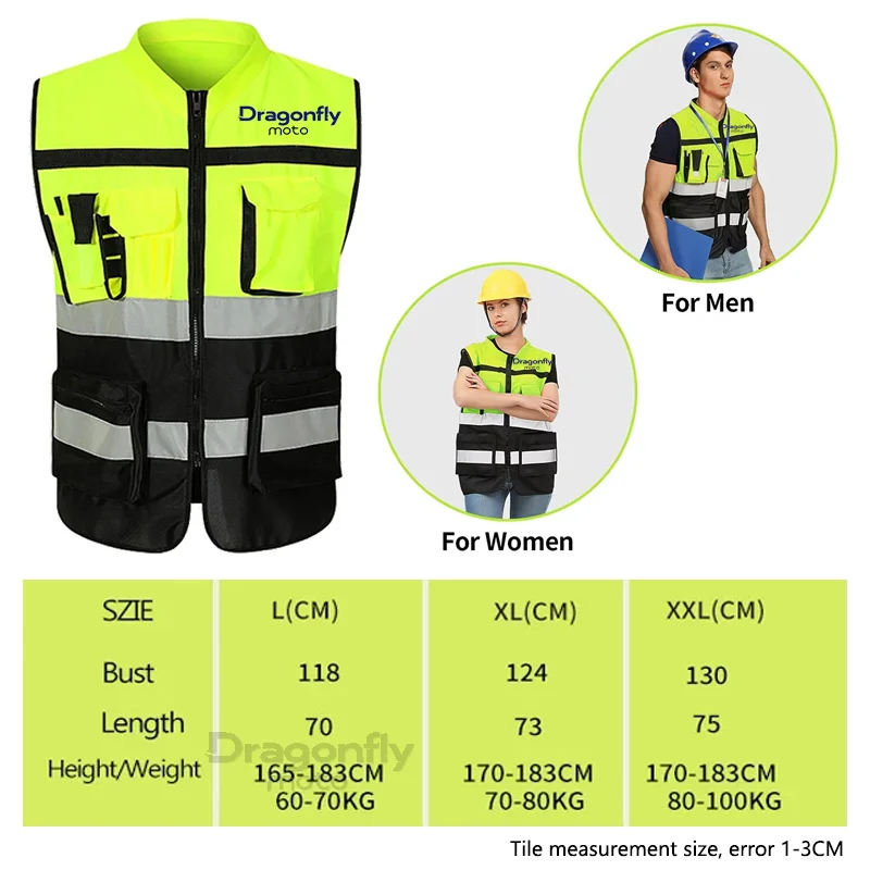 Motorcycle Multi Pocket Safety Vest Night Visibility Gear For Aprilia RSV4 RS660 RS4 RS125 Tuono V4 APR GPR150 GPR12