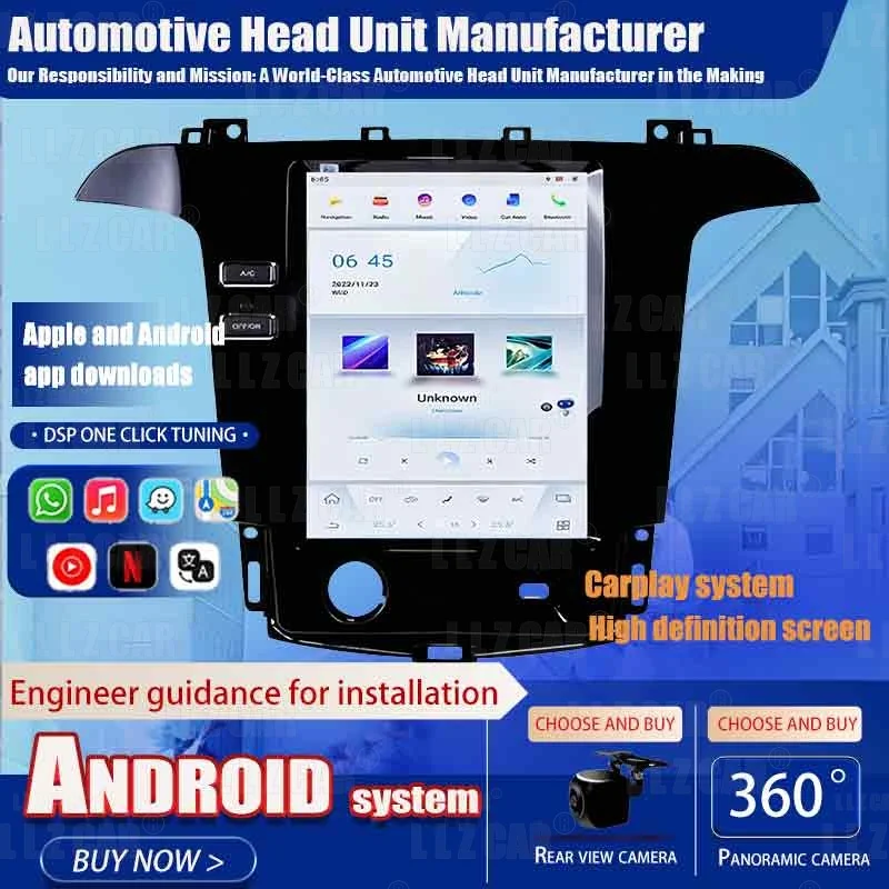 12.1 inch Vertical Touch Screen Android 13 Player For Ford S Max Galaxy 2007-2015 GPS Audio Stereo auto Radio Head Unit Carplay