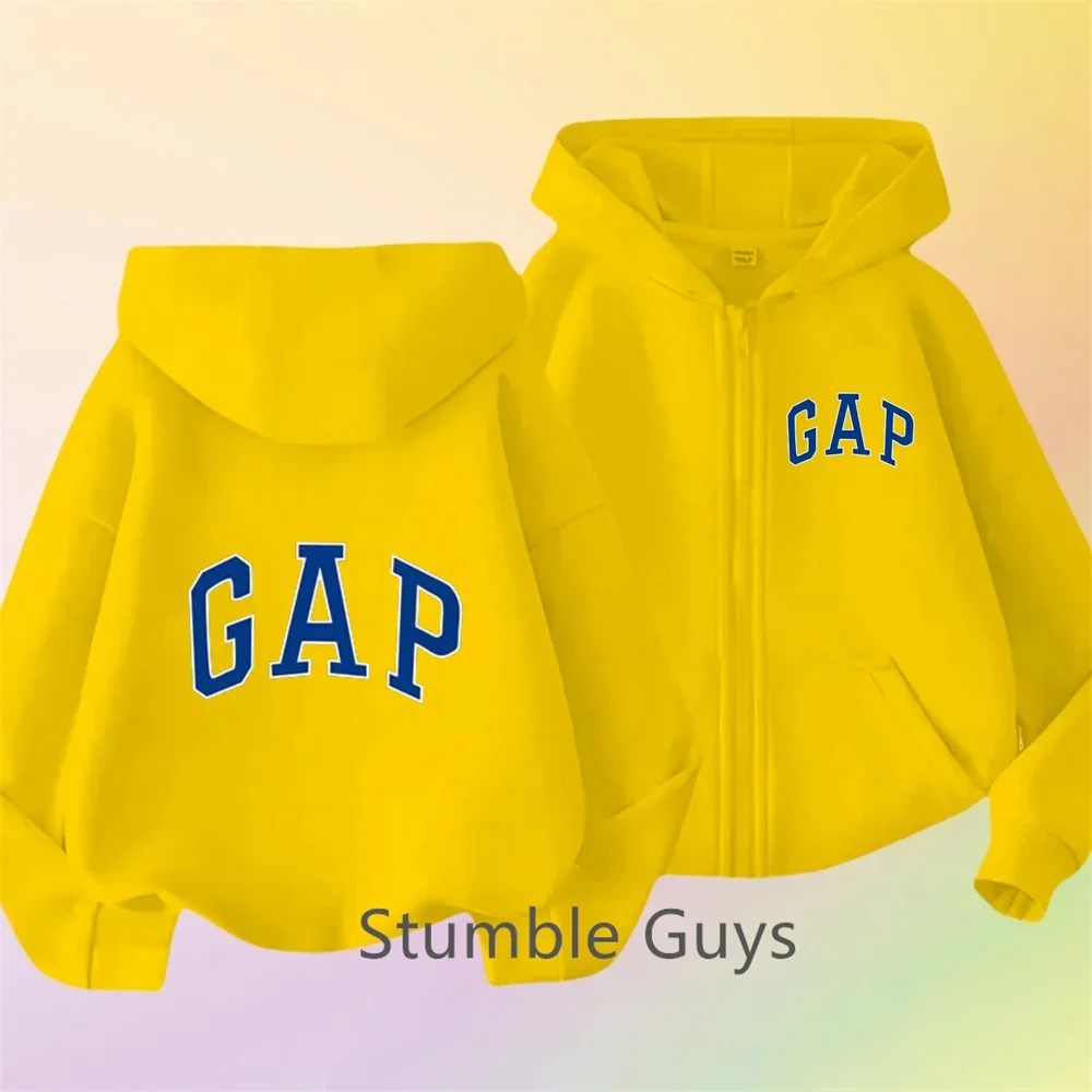 Monogrammed Simple Zipper Hoodie Kids Clothing Girls Clothing Fashion Kids Boys Clothing Fall Sweatshirt Top