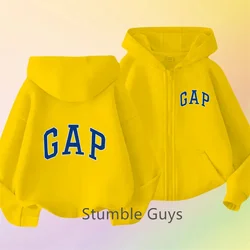 Monogrammed Simple Zipper Hoodie Kids Clothing Girls Clothing Fashion Kids Boys Clothing Fall Sweatshirt Top