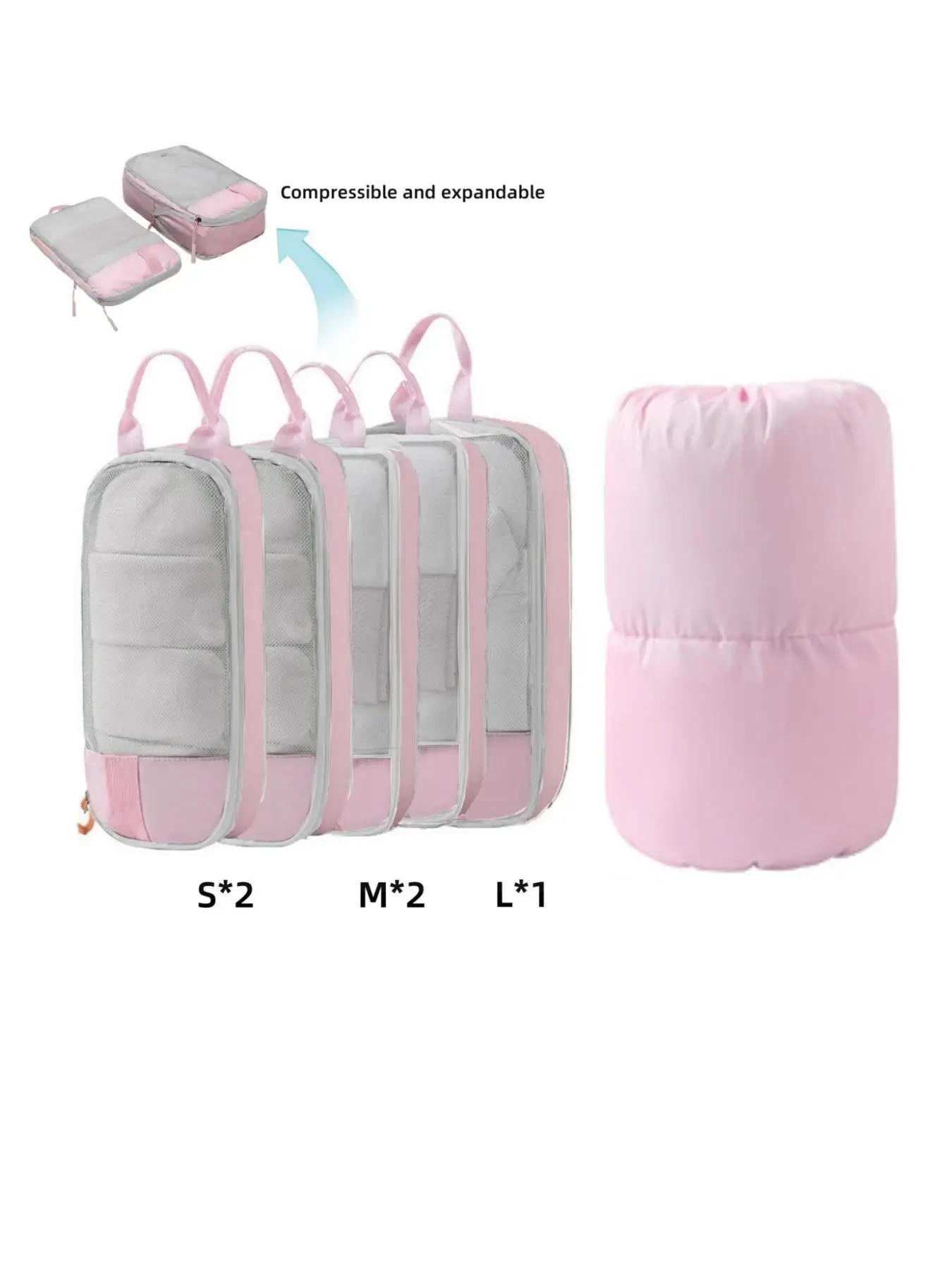 

Набор дорожных сумок для хранения из 6 предметов, большая вместительная сумка для хранения одежды и нижнего белья, сжатое хранилище для легкого доступа