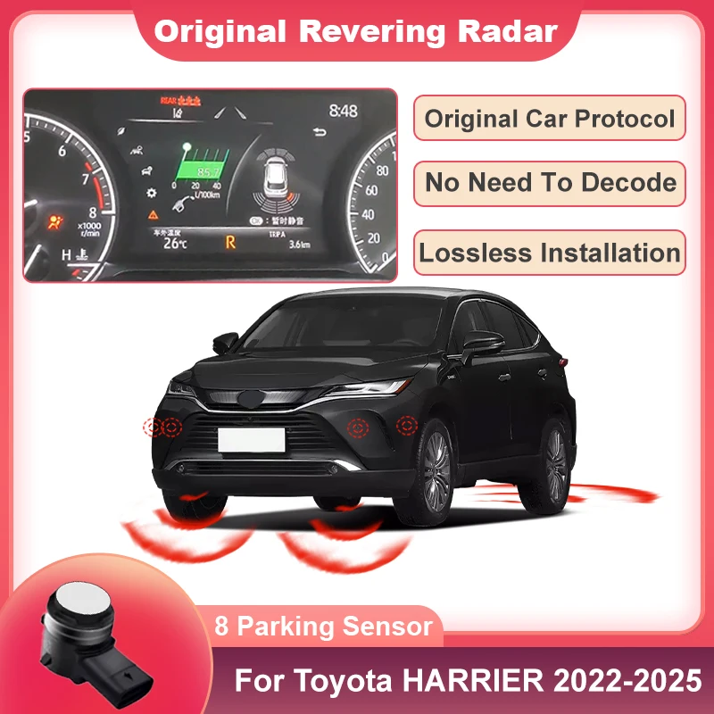 Original Car Parking Sensor For Toyota HARRIER 2022 to 2026 Assistance Backup Radar Buzzer Alarm System For Rear Front Bumper