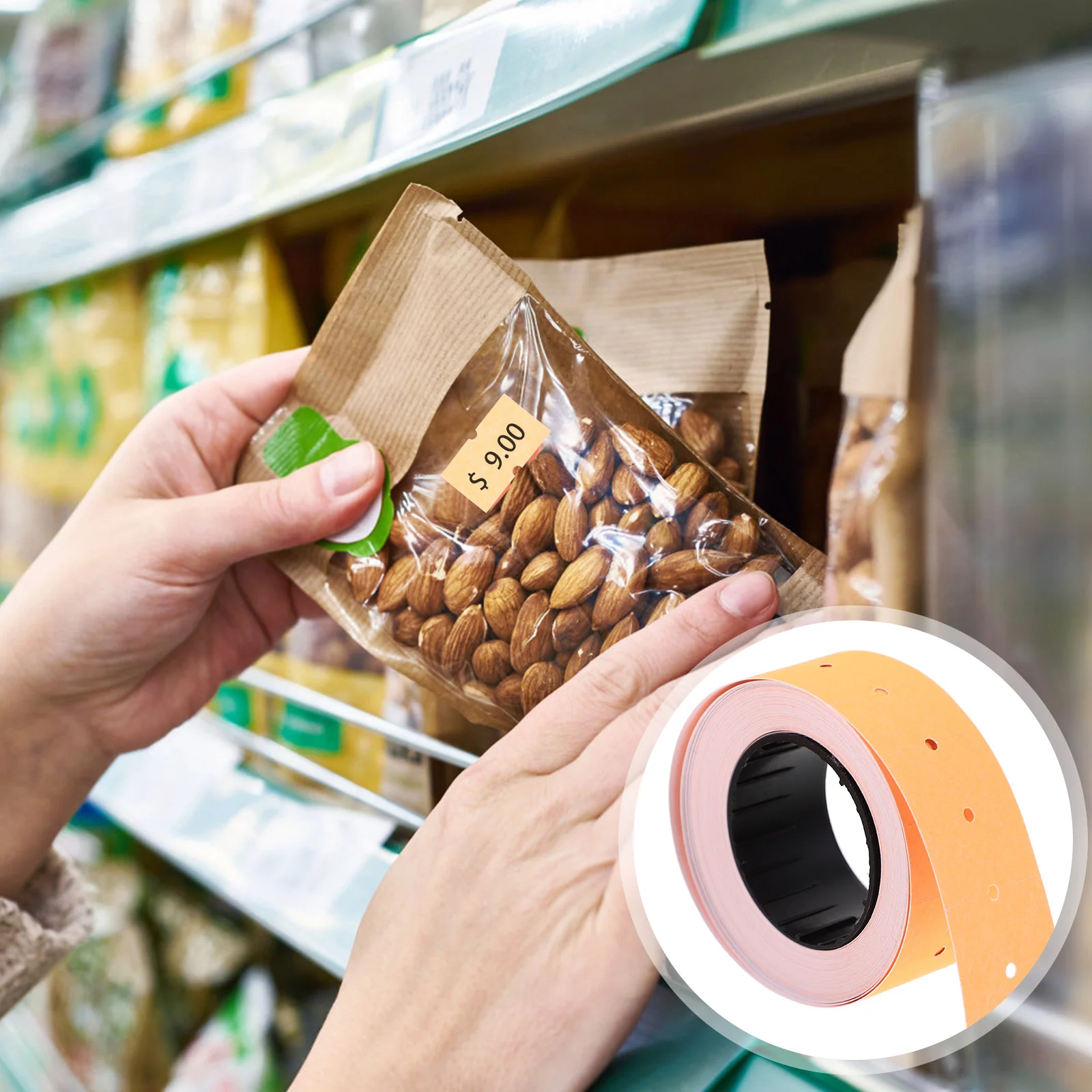 

10 Rolls Cost Tag Sticker Paper for Commerce Price Marker Easy Stick Tags for Garage Sales Banquet Wedding Business