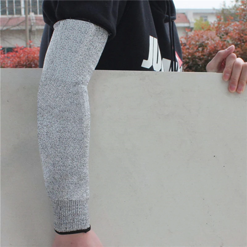 Level 5 HPPE Cut Resistant Anti-Puncture Work Protection Arm Sleeve Cover Anti-cut Level 5 Safety Work Gloves Cut Gloves 1PC