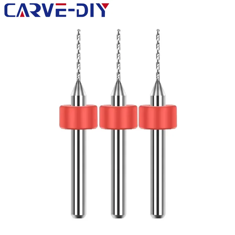 

3.175 Shank Carbide PCB Drill Bits Set Micro Engraving Endmill 3Pcs Mini CNC Drilling Bit For Print Circuit Board